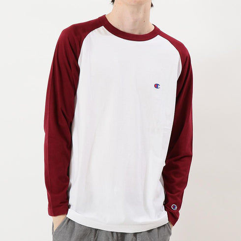 Champion 基本款拼色長袖Tee